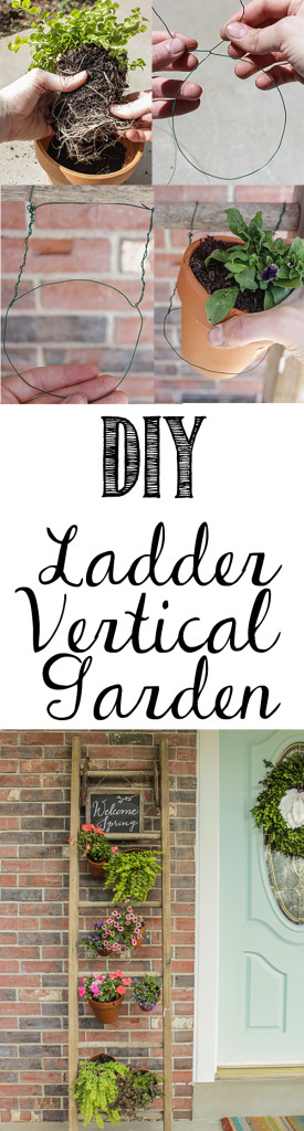 DIY Ladder Vertical Garden