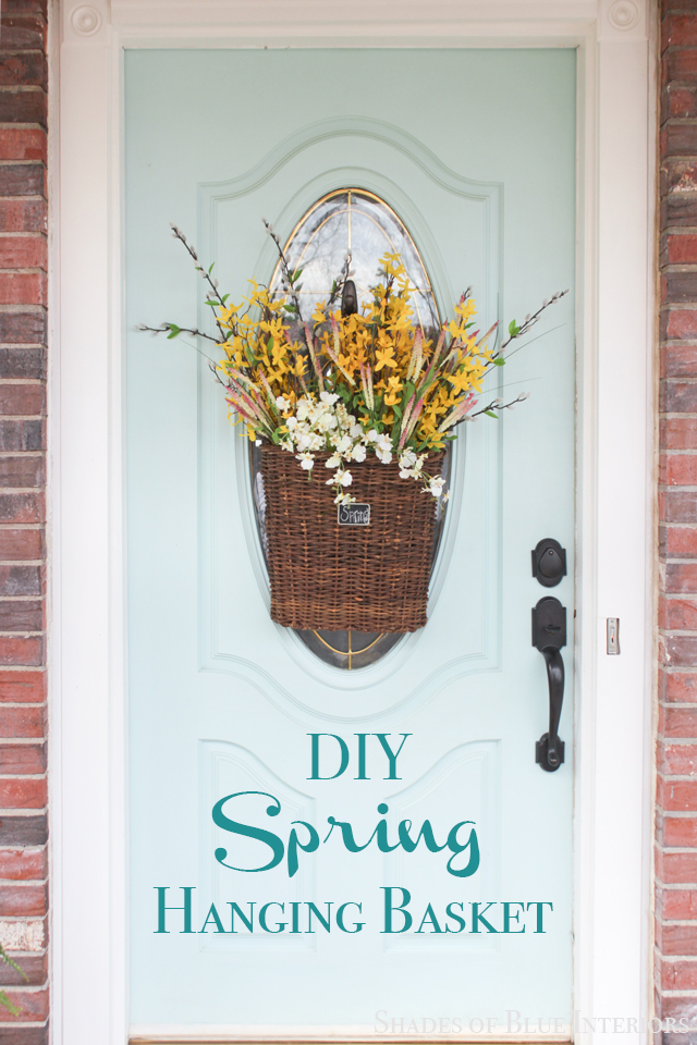 DIY Spring Hanging Basket with flowers