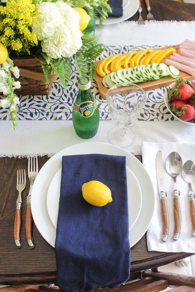 Place setting for summer table