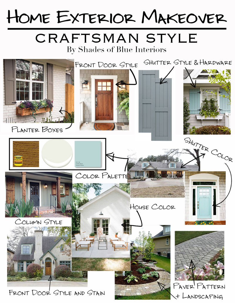 Home Exterior Makeover Plans - Craftsman Style