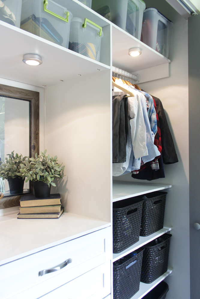 Closet makeover with LED lights