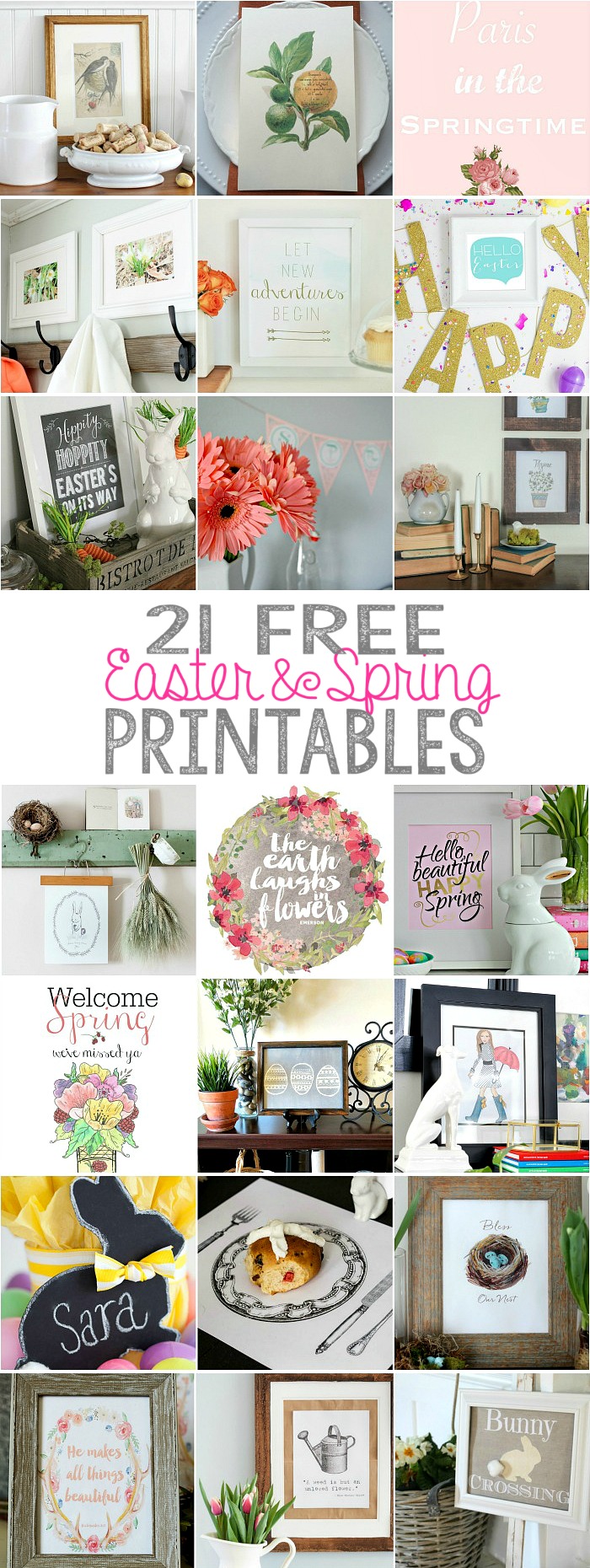 21 free Easter and Spring Printables