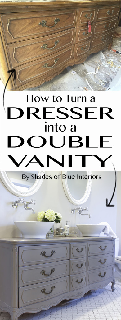 How to Turn a Dresser into a Double Vanity