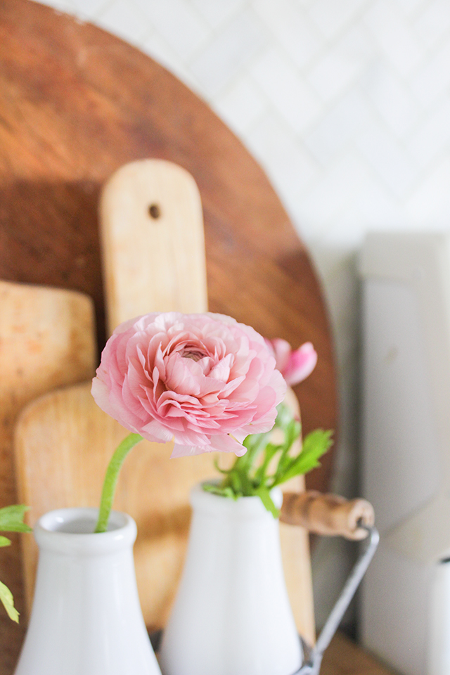 Kitchen Cutting Boards and Flowers