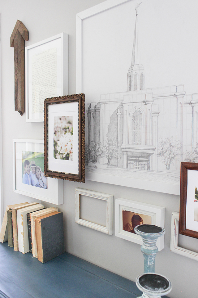 Cozy Spring Home Tour- Layered gallery wall