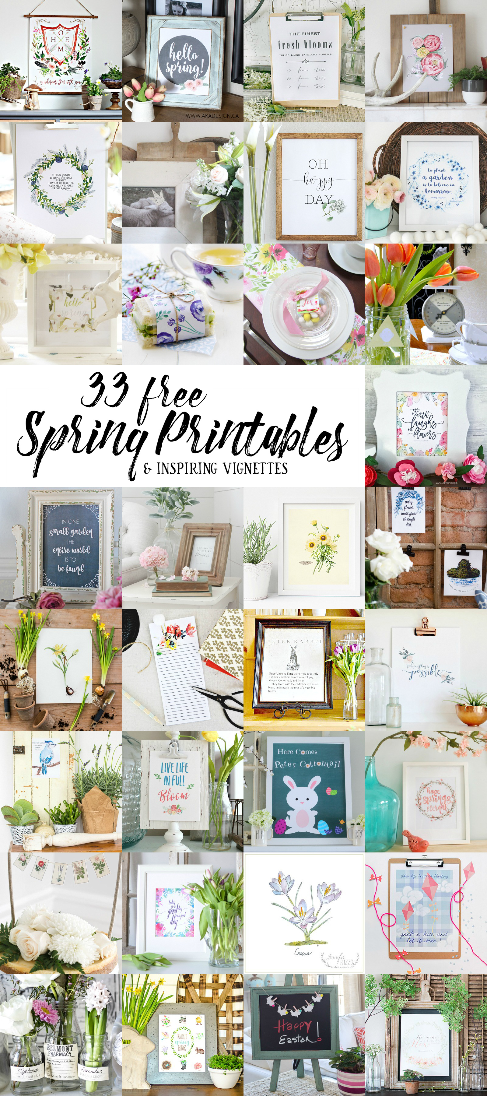 33 free spring printables