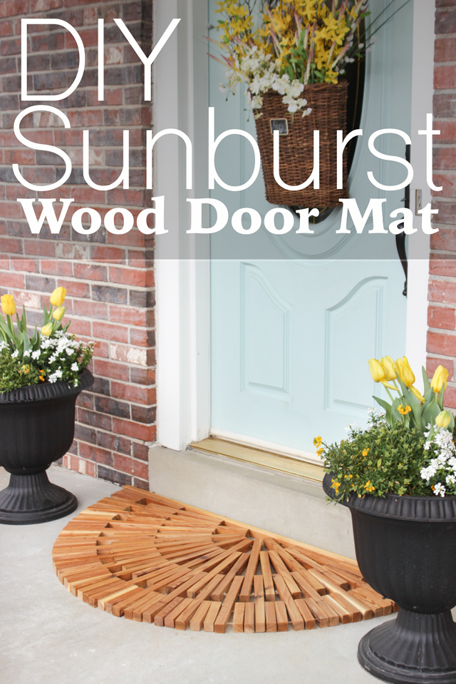 DIY Sunburst Wooden Door Mat