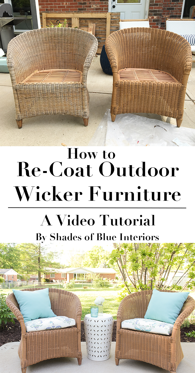 How To Fix Plastic Wicker Furniture How to Re-Coat Wicker Furniture - Shades of Blue Interiors