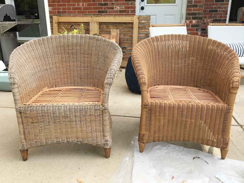 How To Re Coat Wicker Furniture, What Is The Best Spray Paint For Rattan Furniture