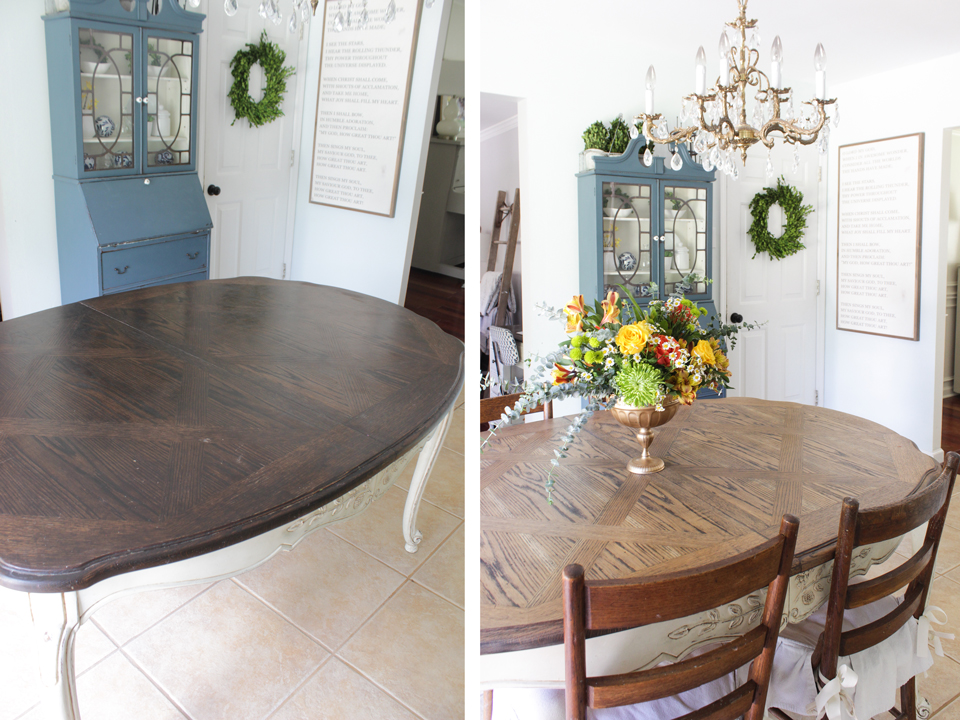 How To Refinish A Dining Table Shades, How To Stain A Table Lighter