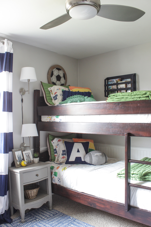 Bedding For Bunk Beds Shades Of Blue, Bunk Bed Ceiling Fan Options