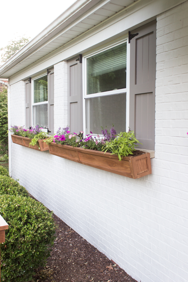 Diy Cedar Window Planters Shades Of, Small Wooden Window Flower Boxes