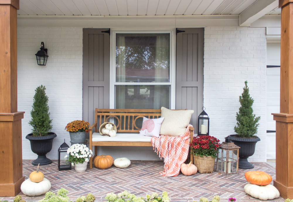 Front Porch Dressed Up for Fall