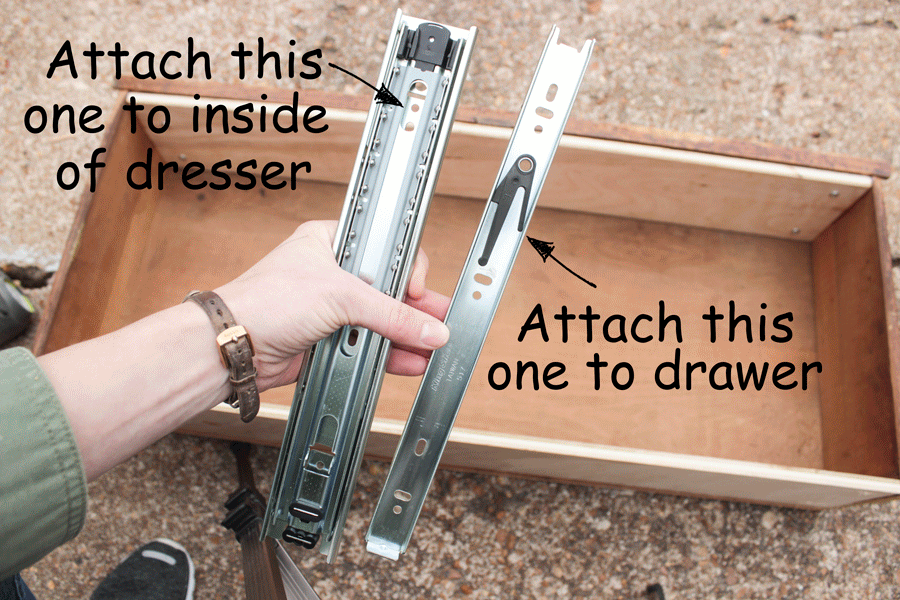 How To Install Drawer Slides On A, How To Fix Antique Dresser Drawer Slides