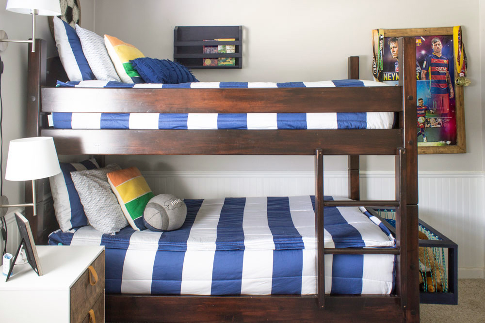 Bedding For Bunk Beds Shades Of Blue, Fitted Comforters For Bunk Beds