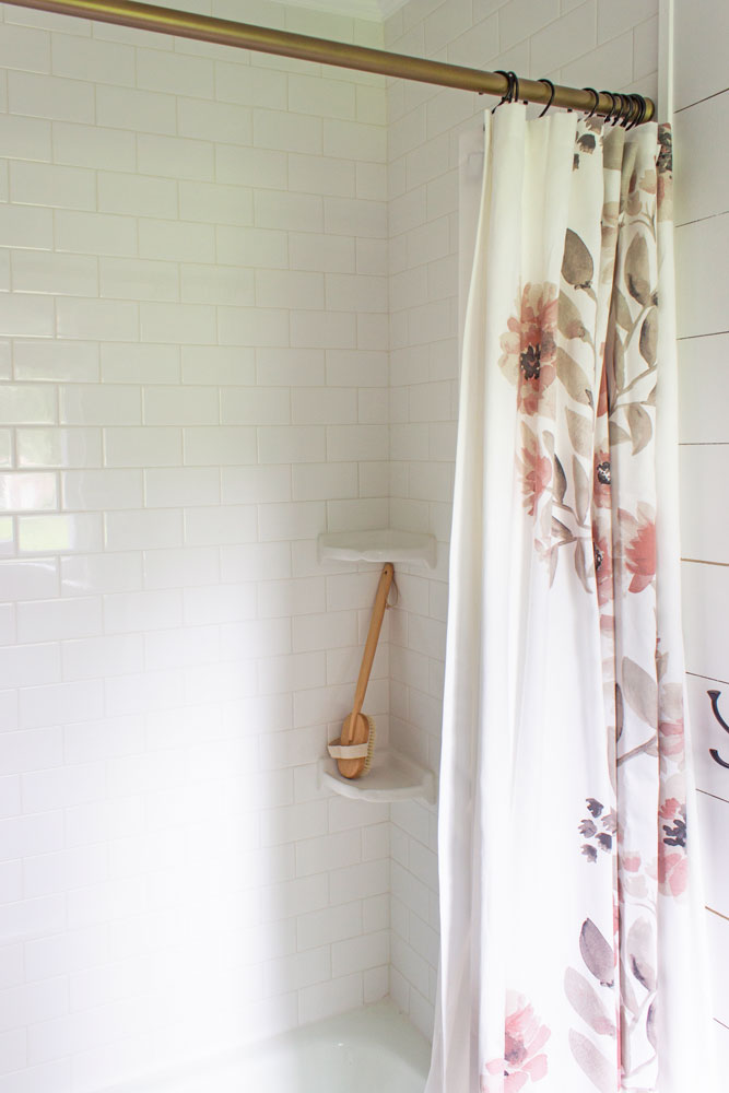 Master Bathroom Shower Update Shades, Spray Painting Shower Curtain Rod