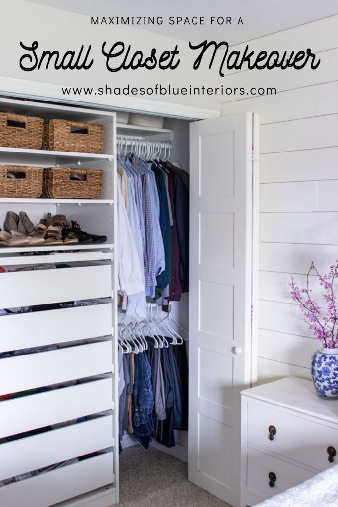 Closet Makeover: Maximizing a Small Master Closet - Shades of Blue ...