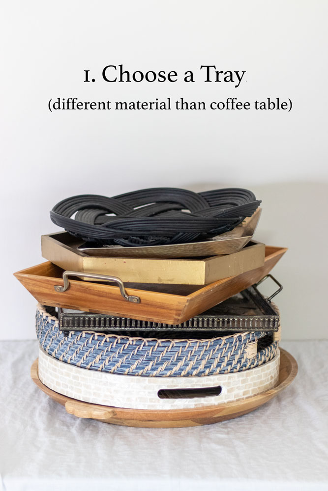 The Basics Of Coffee Table Styling, Round Or Square Coffee Table Tray