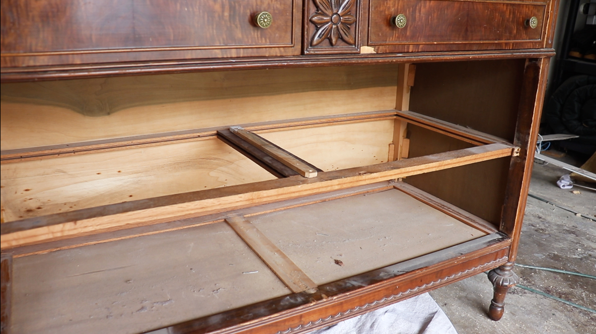 Wood Drawer Slide On A Vintage Dresser, Dresser Drawer Slides Undermount